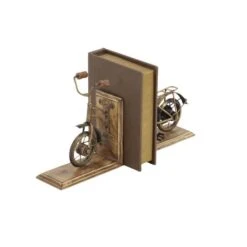9" Brass & Wood Vintage Bicycle Bookends -Michaels Decor Sale D365481S 3