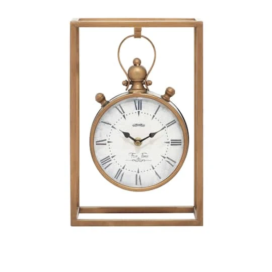 13" Bronze Metal Vintage Clock 3 13" Bronze Metal Vintage Clock