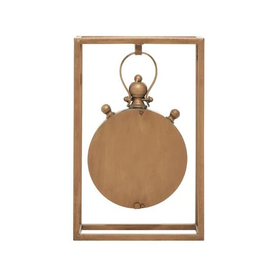 13" Bronze Metal Vintage Clock 9 13" Bronze Metal Vintage Clock - Image 7