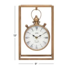 13" Bronze Metal Vintage Clock 18 13" Bronze Metal Vintage Clock -Michaels Decor Sale D365490S 7