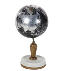 10" Black Marble & Metal Modern Globe -Michaels Decor Sale D365507S 2