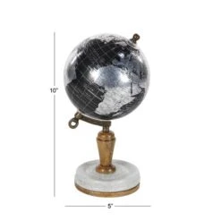 10" Black Marble & Metal Modern Globe -Michaels Decor Sale D365507S 5
