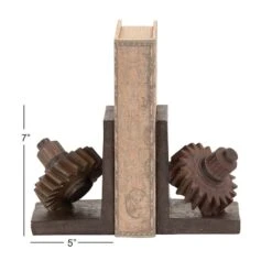 Brown Industrial Gear Bookends Set -Michaels Decor Sale D365513S 11
