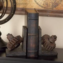 Brown Industrial Gear Bookends Set -Michaels Decor Sale D365513S 12