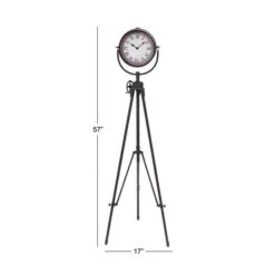 57" Black Metal Standing Industrial Clock 14 57" Black Metal Standing Industrial Clock -Michaels Decor Sale D365522S 5