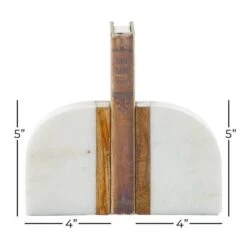 5" White Marble Modern Bookends, 2ct. -Michaels Decor Sale D365531S 5