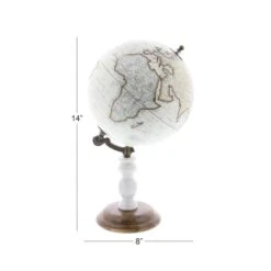 14" White Marble & Metal Modern Globe -Michaels Decor Sale D365547S 7