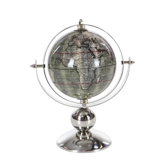 10" Silver Stainless Steel Traditional Globe 3 10" Silver Stainless Steel Traditional Globe