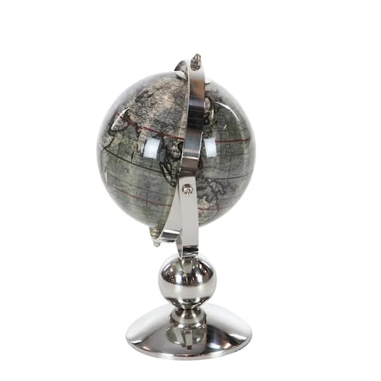 10" Silver Stainless Steel Traditional Globe 5 10" Silver Stainless Steel Traditional Globe - Image 3