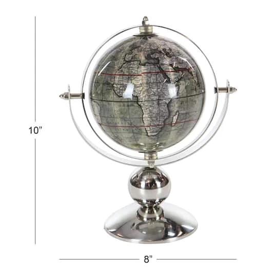 10" Silver Stainless Steel Traditional Globe 8 10" Silver Stainless Steel Traditional Globe - Image 6