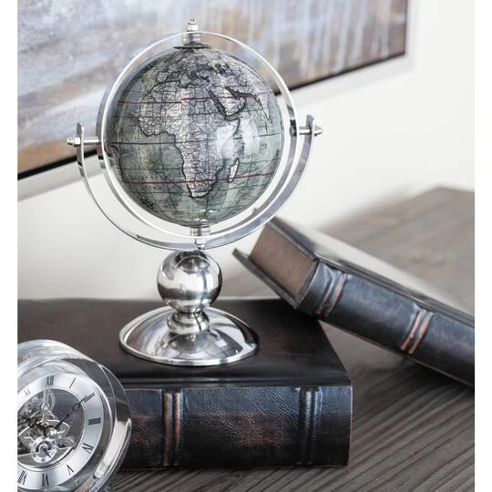 10" Silver Stainless Steel Traditional Globe 9 10" Silver Stainless Steel Traditional Globe - Image 7