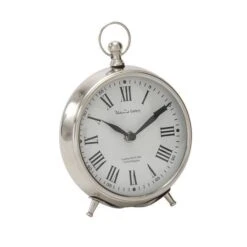 7" Silver Stainless Steel & Aluminum Tabletop Clock -Michaels Decor Sale D365551S 2