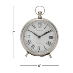 7" Silver Stainless Steel & Aluminum Tabletop Clock -Michaels Decor Sale D365551S 5