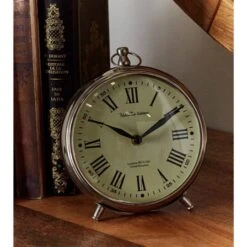 7" Silver Stainless Steel & Aluminum Tabletop Clock -Michaels Decor Sale D365551S 6