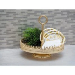 13" Gold Aluminum Glam Tray Stand 21 13" Gold Aluminum Glam Tray Stand -Michaels Decor Sale D365577S 9