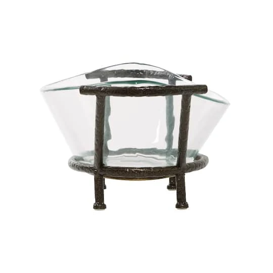 Copper Glass & Metal Modern Serving Bowl 5 Copper Glass & Metal Modern Serving Bowl - Image 4