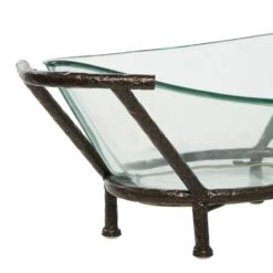 Copper Glass & Metal Modern Serving Bowl 13 Copper Glass & Metal Modern Serving Bowl -Michaels Decor Sale D365587S 4