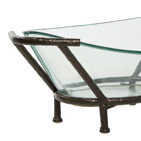 Copper Glass & Metal Modern Serving Bowl 6 Copper Glass & Metal Modern Serving Bowl - Image 5