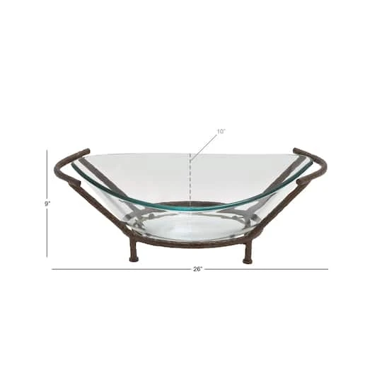 Copper Glass & Metal Modern Serving Bowl 8 Copper Glass & Metal Modern Serving Bowl - Image 7