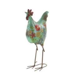 17" Iron Eclectic Rooster Garden Sculpture Blue 13 17" Iron Eclectic Rooster Garden Sculpture Blue -Michaels Decor Sale D365657S 3