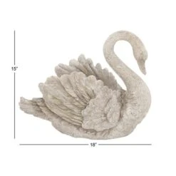 18" Gray Swan Polystone Garden Sculpture -Michaels Decor Sale D365736S 5