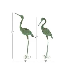 45" Green Metal Cranes Garden Sculpture Set -Michaels Decor Sale D365751S 8