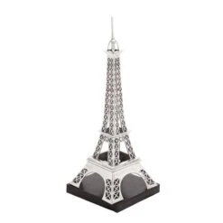 42" Silver Aluminum Eiffel Tower Sculpture