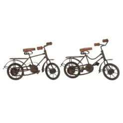11" Black Metal Vintage Bicycle Sculpture, 2ct.