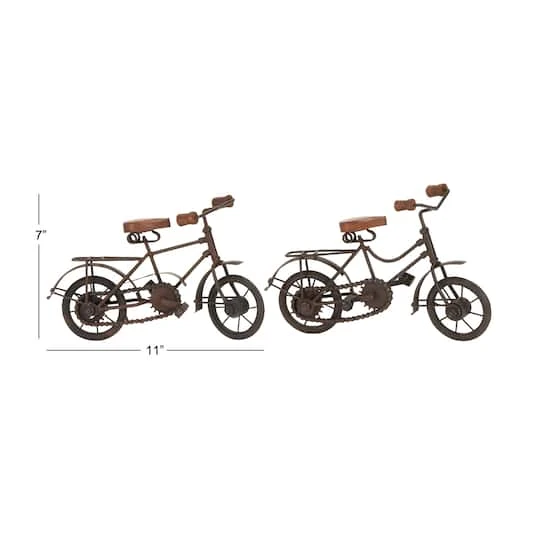 11" Black Metal Vintage Bicycle Sculpture, 2ct. 10 11" Black Metal Vintage Bicycle Sculpture, 2ct. - Image 8