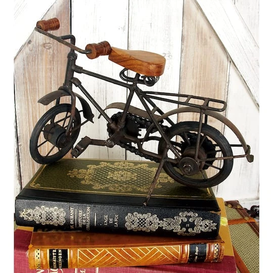 11" Black Metal Vintage Bicycle Sculpture, 2ct. 11 11" Black Metal Vintage Bicycle Sculpture, 2ct. - Image 9