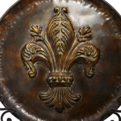 25" Traditional Decorative Iron Fleur De Lis Plate With Stand -Michaels Decor Sale D366614S 7