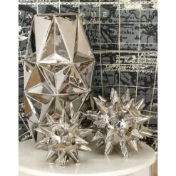 Silver Porcelain Glam Geometric Sculpture Set -Michaels Decor Sale D366625S 7