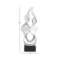 27" Silver Ceramic Modern Abstract Sculpture -Michaels Decor Sale D366644S 12