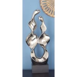 27" Silver Ceramic Modern Abstract Sculpture -Michaels Decor Sale D366644S 13