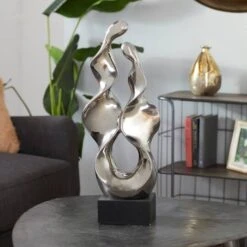 27" Silver Ceramic Modern Abstract Sculpture -Michaels Decor Sale D366644S 14