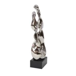 27" Silver Ceramic Modern Abstract Sculpture -Michaels Decor Sale D366644S 7