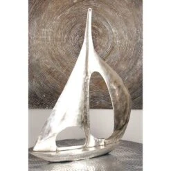 37" Silver Aluminum Sailboat Sculpture -Michaels Decor Sale D366709S 9