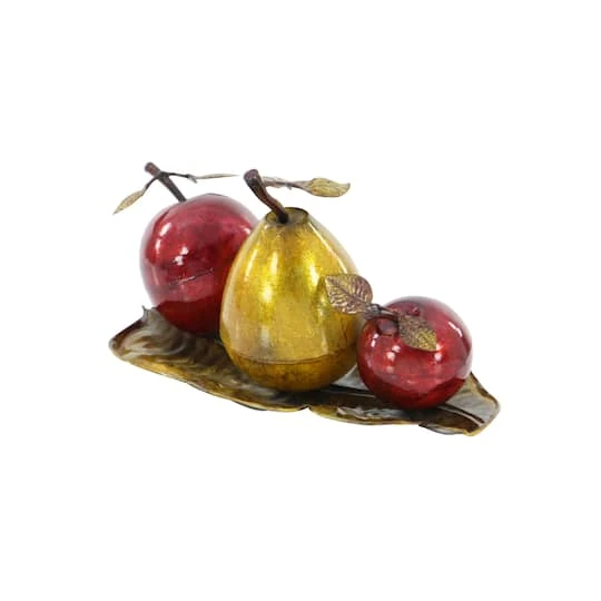 19" Red Iron Traditional Decorative Fruit With Tray 6 19" Red Iron Traditional Decorative Fruit With Tray - Image 4