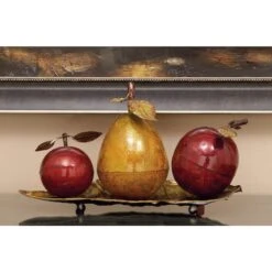 19" Red Iron Traditional Decorative Fruit With Tray 18 19" Red Iron Traditional Decorative Fruit With Tray -Michaels Decor Sale D366732S 9