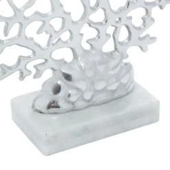 15" Silver Aluminum & Marble Coral Sculpture -Michaels Decor Sale D366755S 4