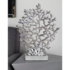 15" Silver Aluminum & Marble Coral Sculpture -Michaels Decor Sale D366755S 6