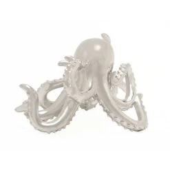 12" Silver Coastal Octopus Sculpture