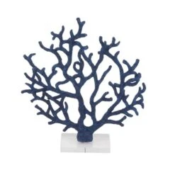 16" Blue Coastal Coral Sculpture
