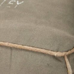 Gray Fabric And Leather Rustic Pouf, 17" X 21" X 21" -Michaels Decor Sale D367777S 6