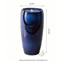 Glitzhome® 29" Ceramic Pot Fountain Cobalt Blue 19 Glitzhome® 29" Ceramic Pot Fountain Cobalt Blue -Michaels Decor Sale D368457S 8