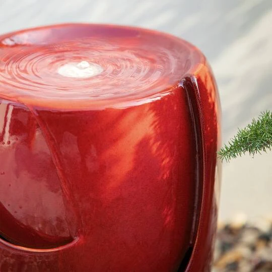 Glitzhome® 21" Red LED Ceramic Fountain 8 Glitzhome® 21" Red LED Ceramic Fountain - Image 6