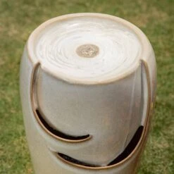 Glitzhome® 21" Sand Beige LED Ceramic Fountain 16 Glitzhome® 21" Sand Beige LED Ceramic Fountain -Michaels Decor Sale D368459S 5