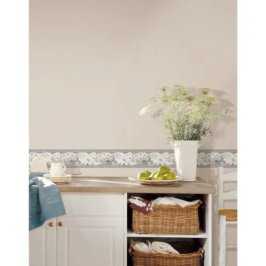 RoomMates Scrolling Leaves Architectural Peel & Stick Border 5 RoomMates Scrolling Leaves Architectural Peel & Stick Border - Image 3