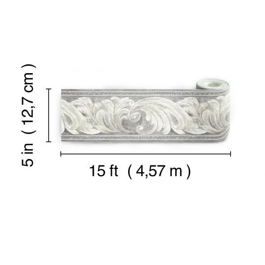 RoomMates Scrolling Leaves Architectural Peel & Stick Border 6 RoomMates Scrolling Leaves Architectural Peel & Stick Border - Image 4