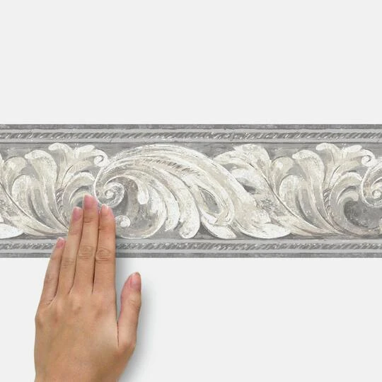 RoomMates Scrolling Leaves Architectural Peel & Stick Border 8 RoomMates Scrolling Leaves Architectural Peel & Stick Border - Image 6
